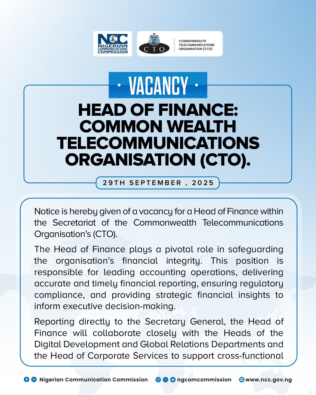 cto vacancy